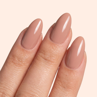 Bare Latte Medium Almond Soft Gel Press Ons