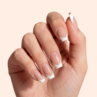 Blanc French Long Coffin Soft Gel Press Ons