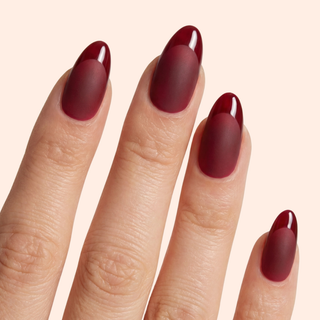 Bordeaux Red Medium Almond Soft Gel Press Ons