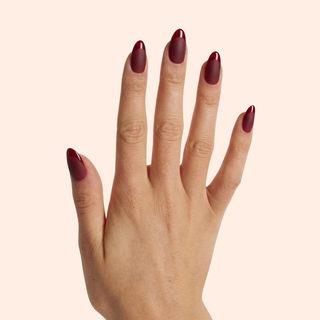 Bordeaux Red Medium Almond Soft Gel Press Ons