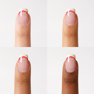 Cherry Line Medium Square Soft Gel Press Ons