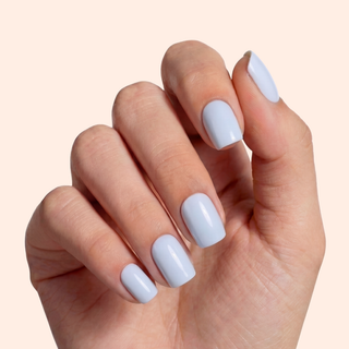 Cloud Blue Short Square Soft Gel Press Ons