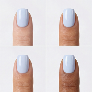 Cloud Blue Short Square Soft Gel Press Ons