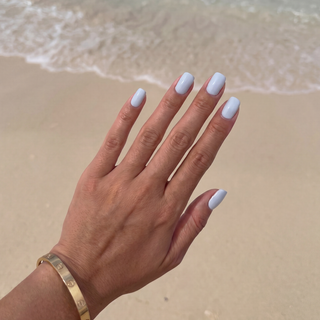 Cloud Blue Short Square Soft Gel Press Ons