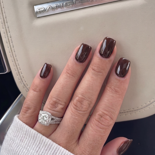 Mocha Dip Medium Square Soft Gel Press Ons