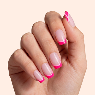 Neon French Medium Square Soft Gel Press Ons