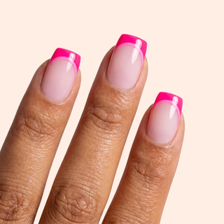 Neon French Medium Square Soft Gel Press Ons