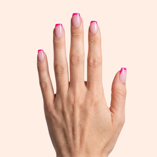 Neon French Medium Square Soft Gel Press Ons