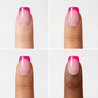 Neon French Medium Square Soft Gel Press Ons