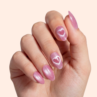 Pink Mirage Medium Almond Soft Gel Press Ons