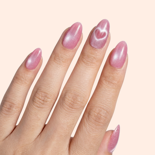 Pink Mirage Medium Almond Soft Gel Press Ons