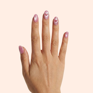 Pink Mirage Medium Almond Soft Gel Press Ons