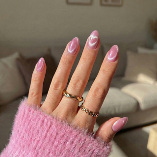 Pink Mirage Medium Almond Soft Gel Press Ons