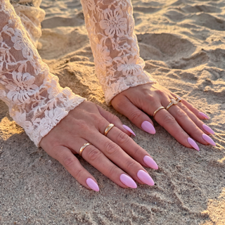 Pink Petal Medium Almond Soft Gel Press Ons