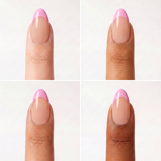 Rosy French Medium Almond Soft Gel Press Ons