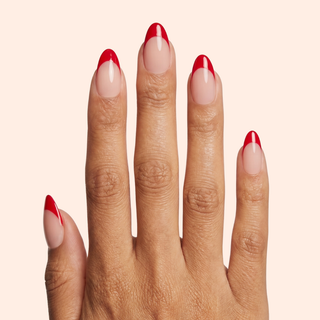 Scarlet Tip Medium Almond Soft Gel Press Ons