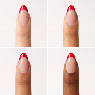 Scarlet Tip Medium Almond Soft Gel Press Ons