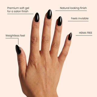 Shadow Mist Medium Almond Soft Gel Press Ons