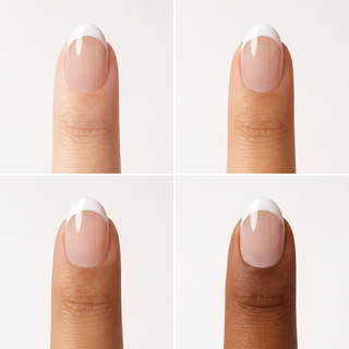 Sheer French Medium Round Soft Gel Press Ons
