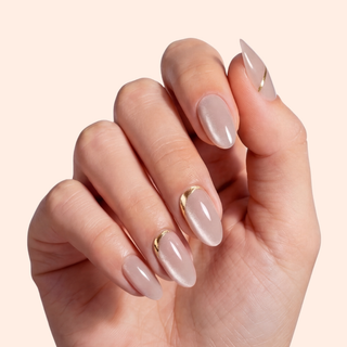 Soft Blush Medium Almond Soft Gel Press Ons