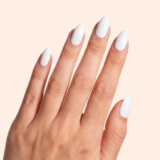 White Mist Medium Almond Soft Gel Press Ons
